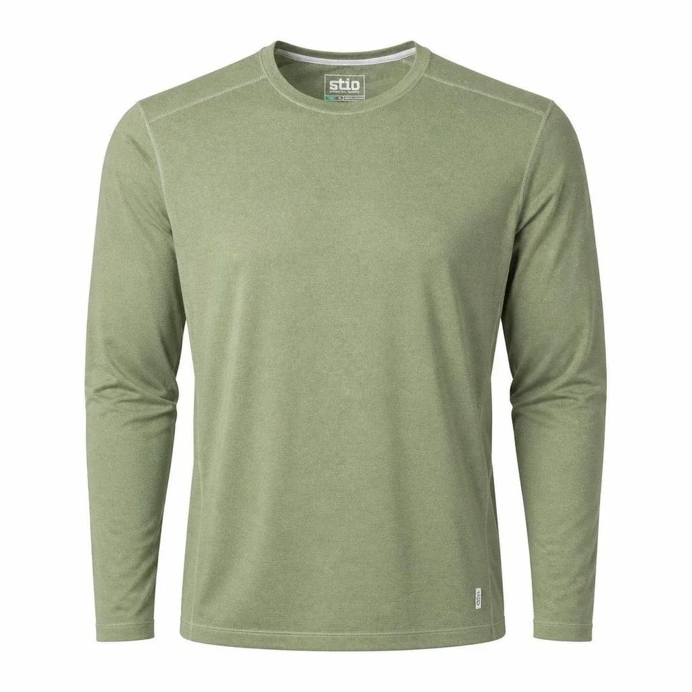 Stio Hylas Crew Shirt Mens XL Green Sun UPF 50 Lightweight Performance Outdoors